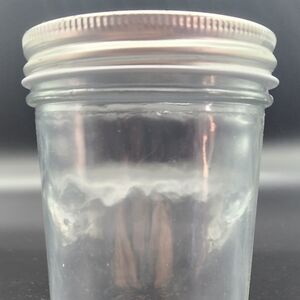 12oz Clear Glass Mason Jars w/Two-part Metal Lids Set Of 2